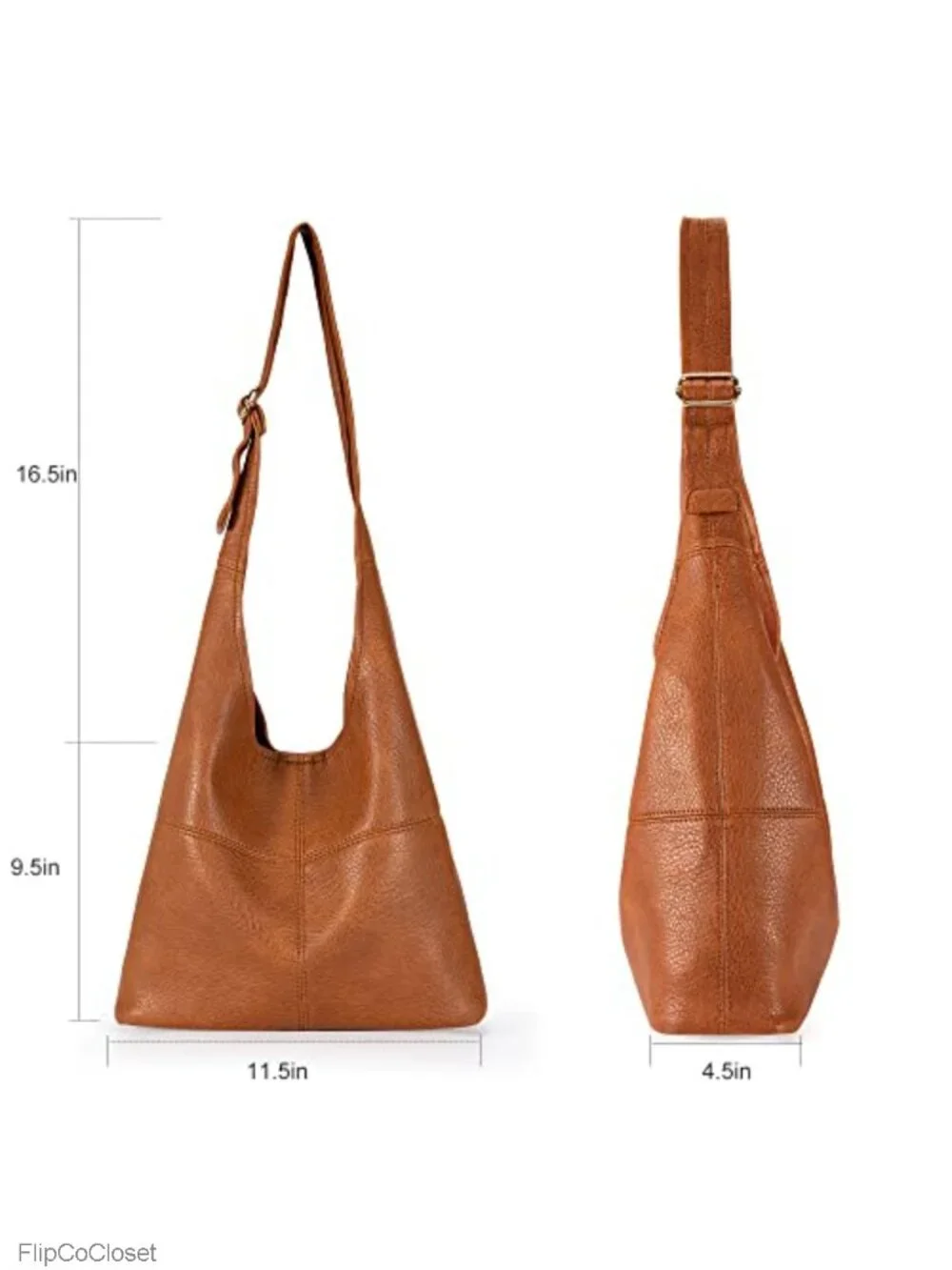 Vegan Leather Hobo Purse with Wristlet